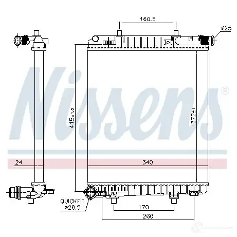 Радиатор печки, теплообменник NISSENS 77636 4LWU AM0 1222219 5707286368217 - Изображение 1