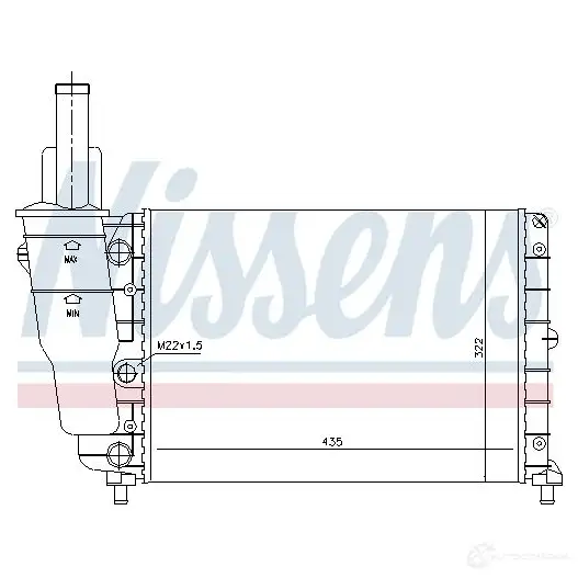 Радиатор печки, теплообменник NISSENS 5707286235724 1222161 F GZB8F 77505 - Изображение 1