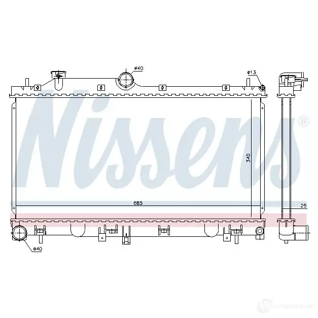 Радиатор печки, теплообменник NISSENS 707183 1424829414 5707286466067 AD4 V4LM изображение 0