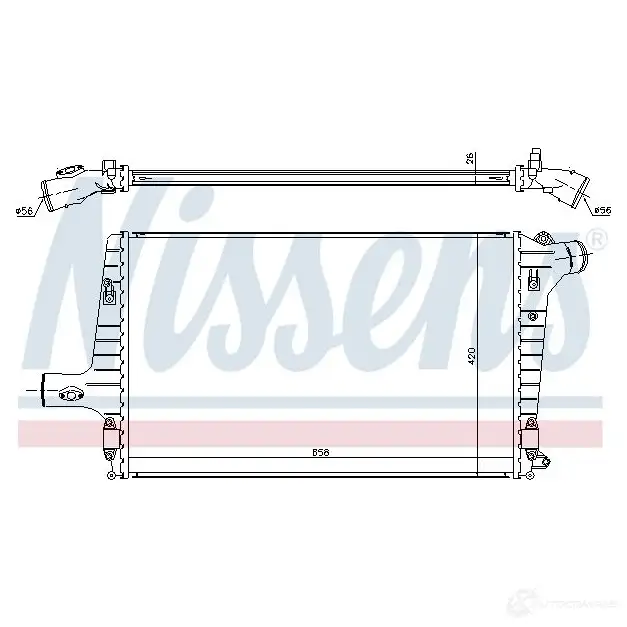 Интеркулер NISSENS 1227158 NA ER7 96706 5707286265059 изображение 4