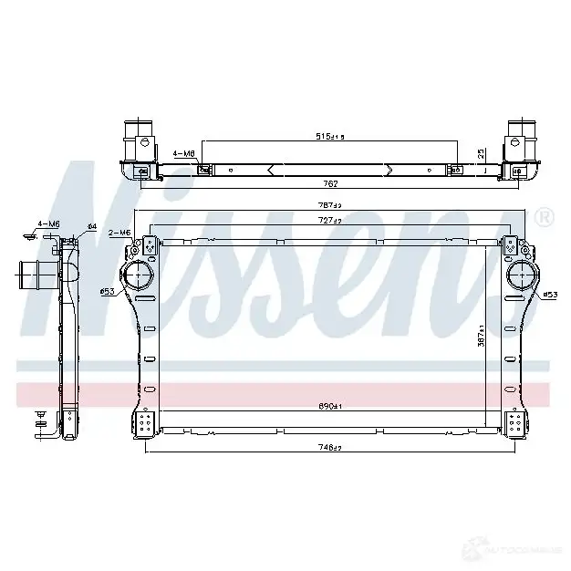 Интеркулер NISSENS 1226901 FL6RD A 96408 5707286375338 изображение 1