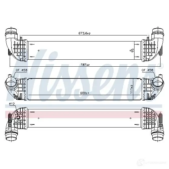 Интеркулер NISSENS 1214150643 96140 5707286410718 79 788 изображение 1