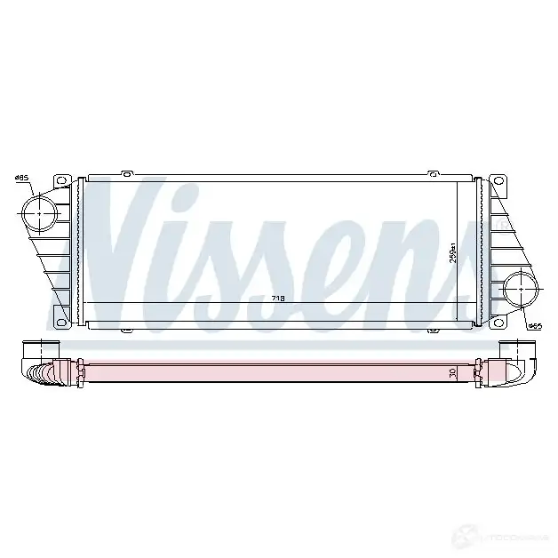 Интеркулер NISSENS 1227249 XLNUN YX 5707286265981 96842 изображение 4