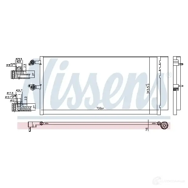 Интеркулер NISSENS 5707286374140 1226919 MFIZ AN 96429 - Изображение 1