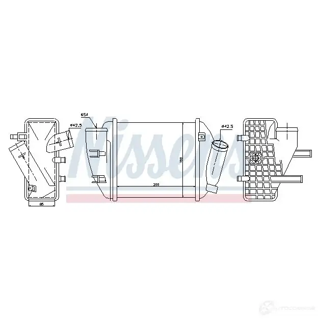 Интеркулер NISSENS 96708 1227160 P J01Q4 5707286265073 изображение 4