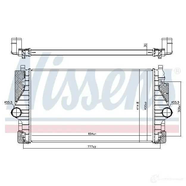 Интеркулер NISSENS 7B68 9L0 1227198 5707286265455 96755 изображение 1