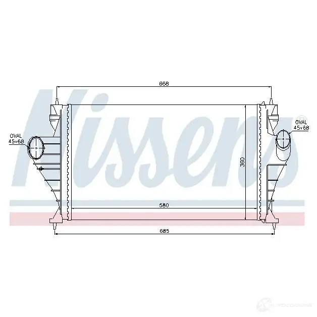 Интеркулер NISSENS 1227255 IR1 7S 5707286266056 96850 изображение 1