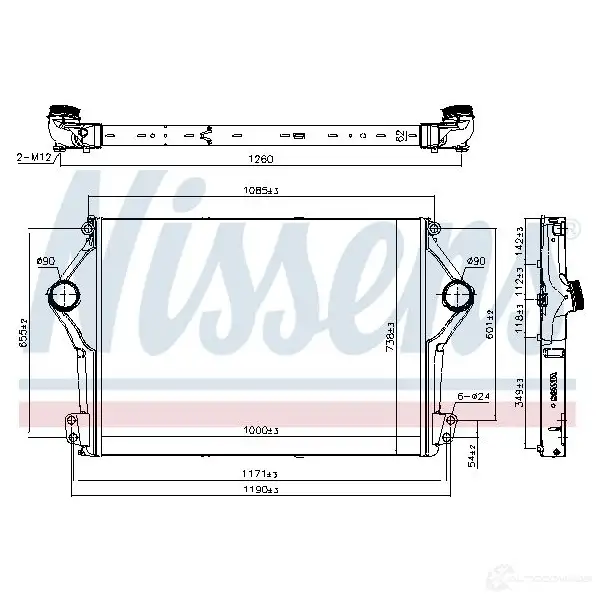Интеркулер NISSENS 1437934365 A ECYX 961262