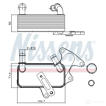 Масляный радиатор АКПП NISSENS 91129 RH CIS 1424414872 5707286471399 изображение 0