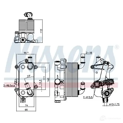 Масляный радиатор двигателя NISSENS 91182 5707286473768 TXCPA CX 1424427075 изображение 4