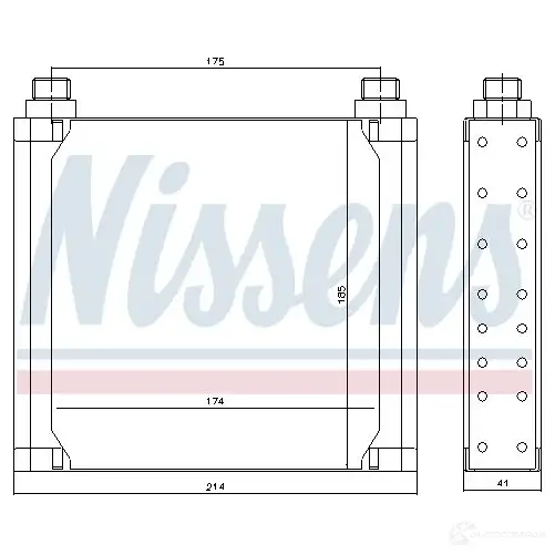 Масляный радиатор двигателя NISSENS 1224105 90535 5707286248632 4 NVDJKC изображение 1
