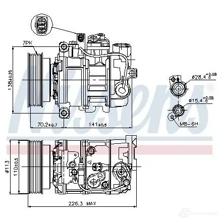 Масляный радиатор двигателя NISSENS 90578 J ZVD6 5707286248823 1224127 изображение 0