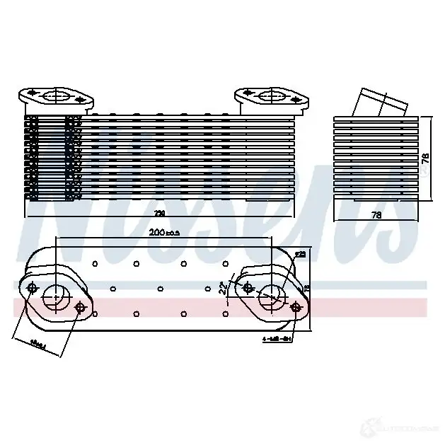 Масляный радиатор двигателя NISSENS 90756 5707286389991 Z XSVT 1224271 изображение 1