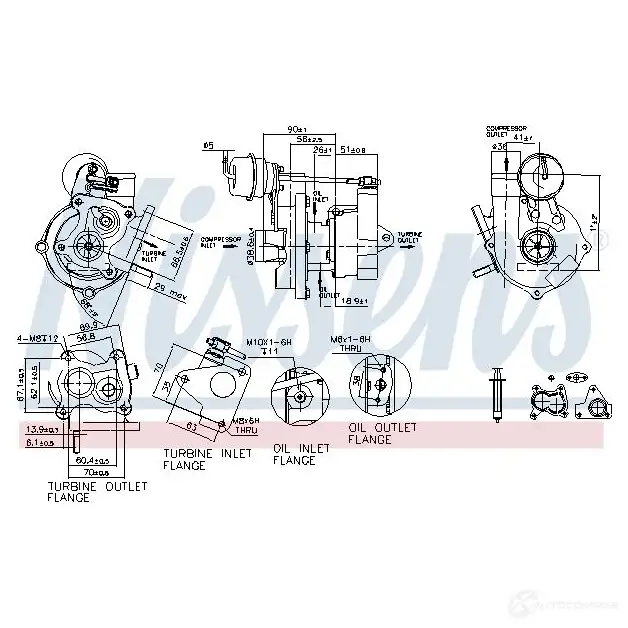 Турбина NISSENS 5707286396401 0ZD 7DS 93073 1224696 изображение 5