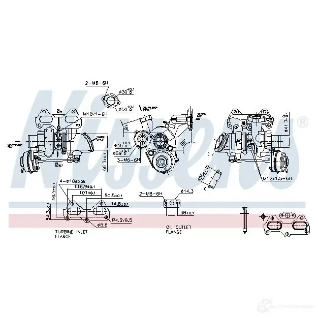 Турбина NISSENS EF CY4WA 1437666523 93435 изображение 6