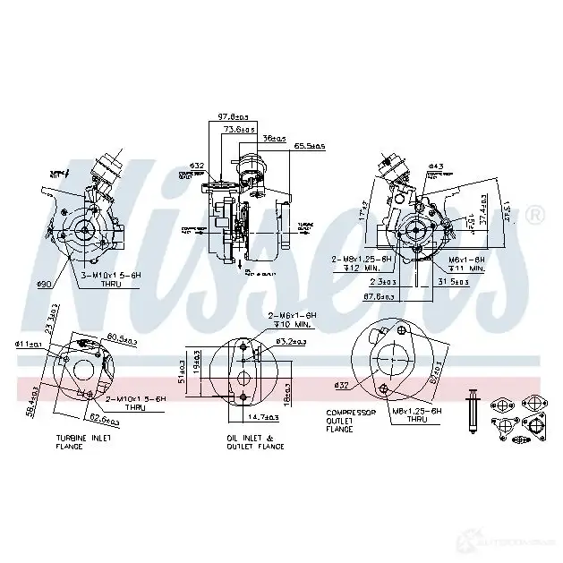 Турбина NISSENS 5707286400818 W LTQI 93150 1224767 изображение 5