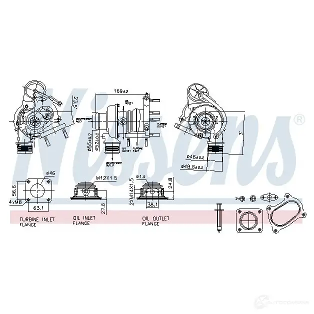 Турбина NISSENS R4 5GC6 93424 1437926484 изображение 0