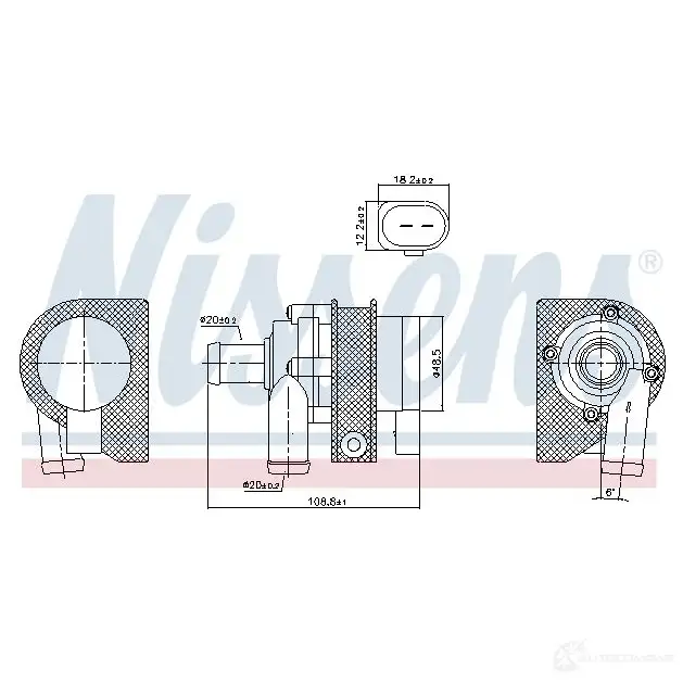 Водяной насос, помпа NISSENS 6HLO5W V 831063 1437665854 изображение 5