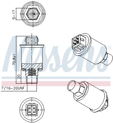 Датчик давления кондиционера NISSENS CV 5E3 1440213475 301018