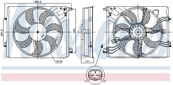 Вентилятор радиатора NISSENS 850050 1440213867 Q4 QA86E изображение 0