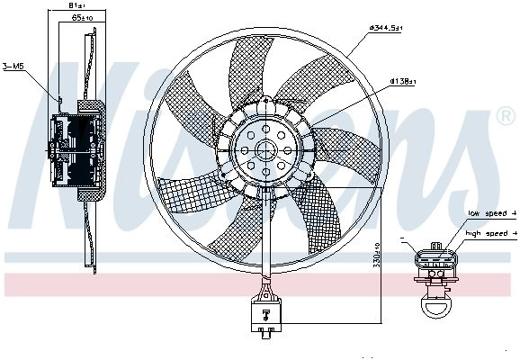 Вентилятор радиатора NISSENS 1440213871 YVX W1 850062 изображение 5