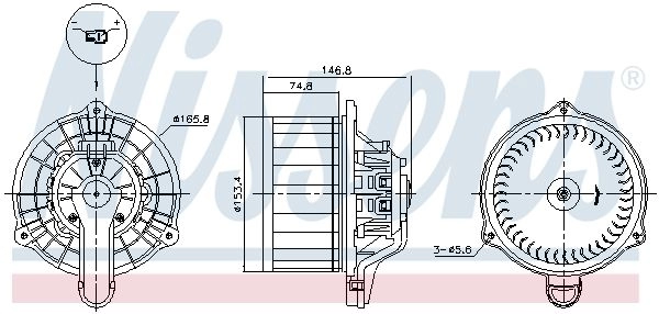 Моторчик вентилятора печки NISSENS 87564 X64PI L 1440213617 изображение 0