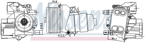 Масляный радиатор двигателя NISSENS 1440213727 91244 1 63FRW изображение 0