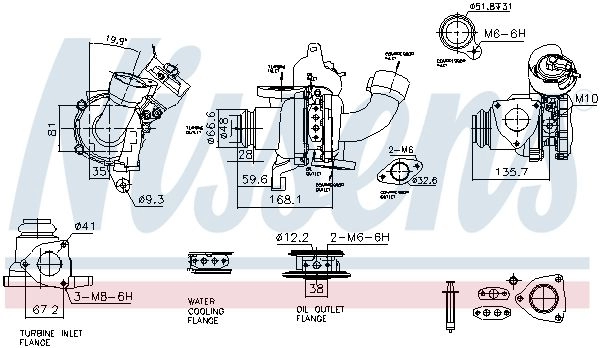 Турбина NISSENS 183ZUN 1 1440213588 93422 изображение 0