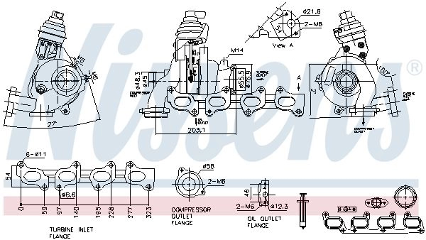 Турбина NISSENS C ITY0Q 1440213604 93499 изображение 6