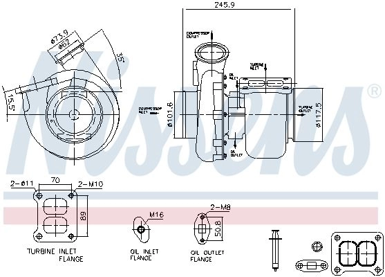 Турбина NISSENS ZHS4L B 93581 1440218547 изображение 5