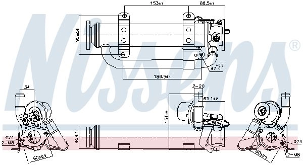 Охладитель EGR NISSENS 989398 1440218754 TJ 7CQ6 изображение 0