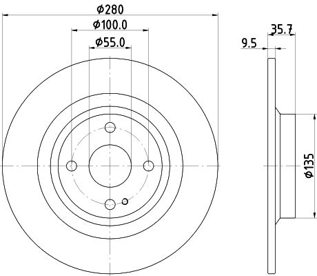Тормозной диск NISSHINBO ND5040K TJE P2 1440302419 изображение 0