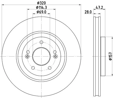 Тормозной диск NISSHINBO ND6115K 1440302438 USOT 67J