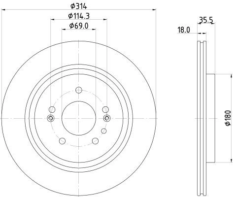 Тормозной диск NISSHINBO ND6146K F WSXC 1440302468