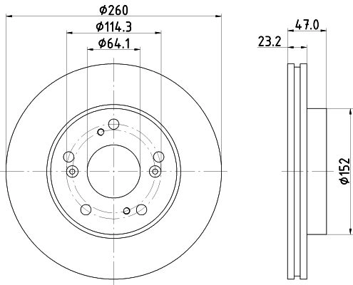 Тормозной диск NISSHINBO ND8053K 1440302474 P DWKR