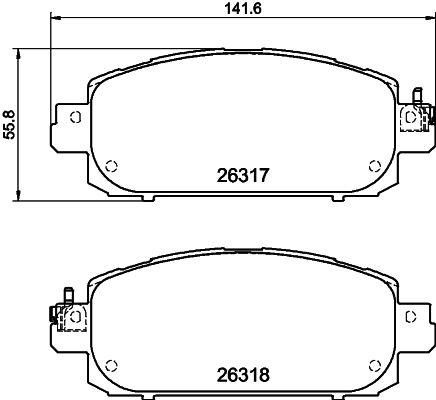 Тормозные колодки дисковые, комплект NISSHINBO Q L65VI 1439898035 NP2112
