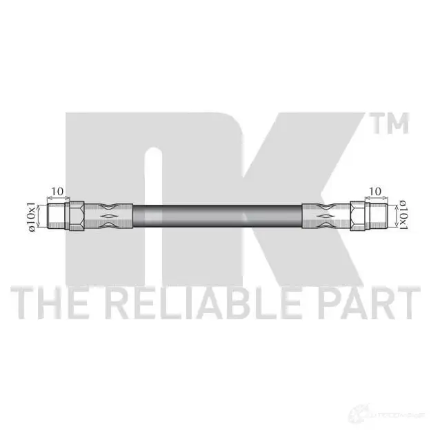 Тормозной шланг NK 5703858666255 854702 1S WV9JW 1257602 изображение 1