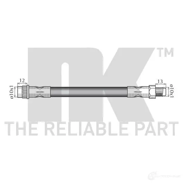 Тормозной шланг NK 5703858825225 853965 1257291 47V 92 изображение 1