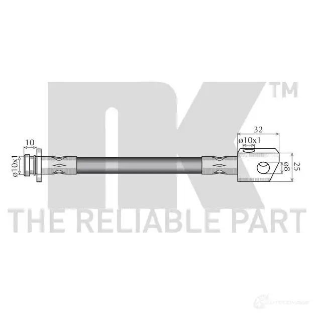 Тормозной шланг NK 852286 YIKDGB K 1256376 5703858660734 изображение 1