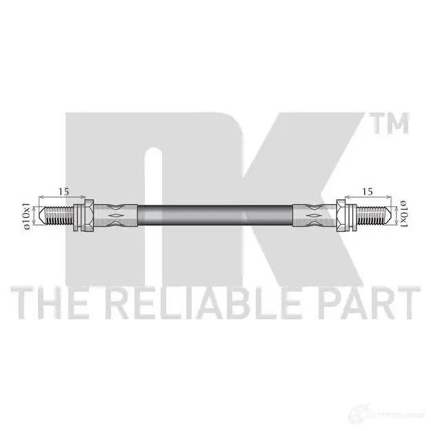 Тормозной шланг NK 1256615 4R3AUV S 852567 5703858662073 изображение 1