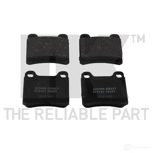 Тормозные колодки дисковые, комплект NK O75LS 1238473 WVA 20687/15 223309 изображение 0