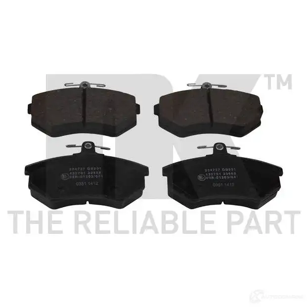 Тормозные колодки дисковые, комплект NK 224727 1239006 WVA 20669/19,4 X6LBXO изображение 0