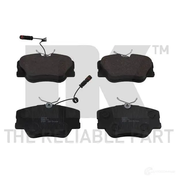 Тормозные колодки дисковые, комплект NK VW65DZT WVA 20941/19,2 223318 1238482