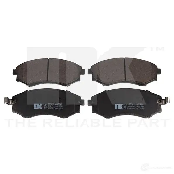 Тормозные колодки дисковые, комплект NK 5703858637002 1238562 223418 F81D U7