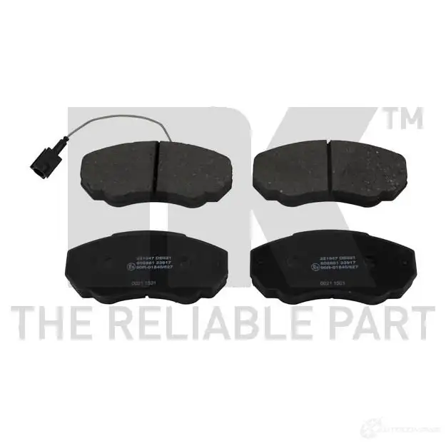 Тормозные колодки дисковые, комплект NK WVA 23917/19 Q4S8I0 221947 1238043