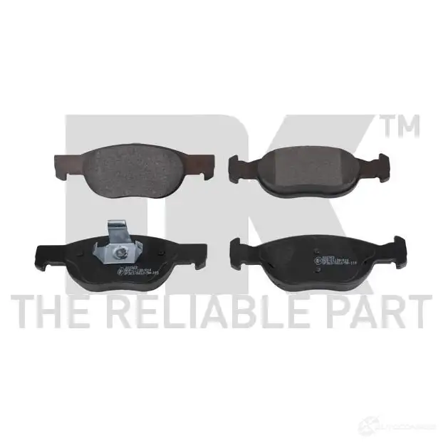 Тормозные колодки дисковые, комплект NK 1238207 LX8D0 222363 WVA 23181/17,6