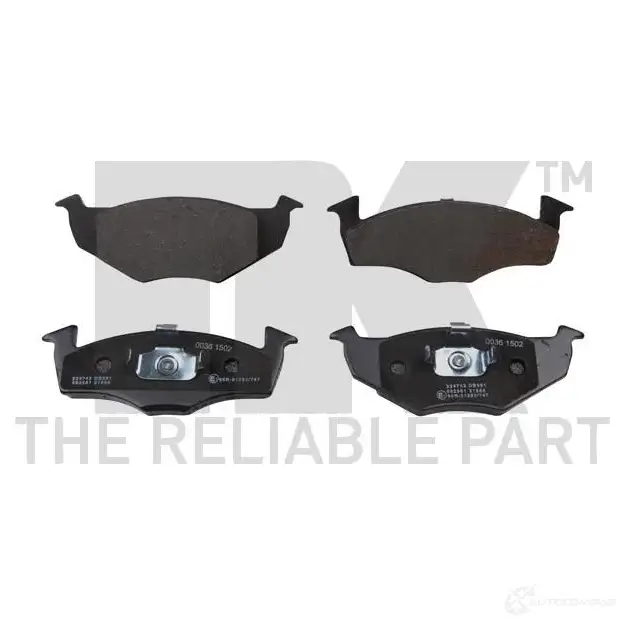 Тормозные колодки дисковые, комплект NK WVA 21866/15 LHXFD1 224743 1239022 изображение 0