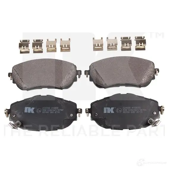 Тормозные колодки дисковые, комплект NK 1238958 OLE 5F 5703858901790 224599