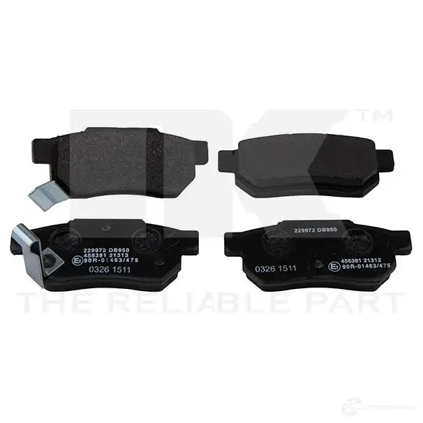 Тормозные колодки дисковые, комплект NK 229972 WVA 21312/13 5F69LWY 1239301