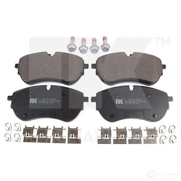 Тормозные колодки дисковые, комплект NK 2247152 1438032154 F VCV7R